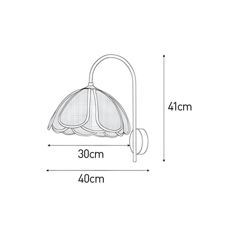 Retro Rattan Wall Light with Metal Frame for Bedroom