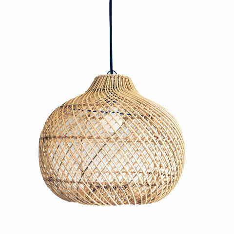 Woven Rattan Basket Pendant Light