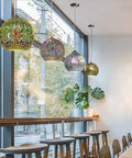 3D Firework Glass Pendant Light with Textured Globe Shade — product view