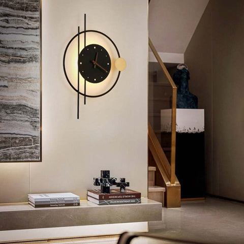 Illuminated LED Wall Clock for Living Room and Bedroom Accent Decor