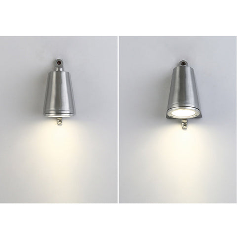 Outdoor Wall Light with Bell Shade and Focused LED Beam