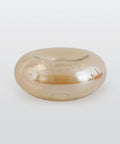 Amber Glass Globe Flush-Mount Ceiling Light