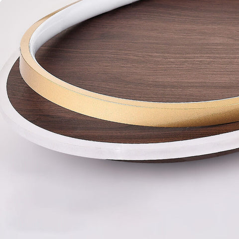 Scandinavian LED Ceiling Light with Wood-Look Finish for Modern Interiors
