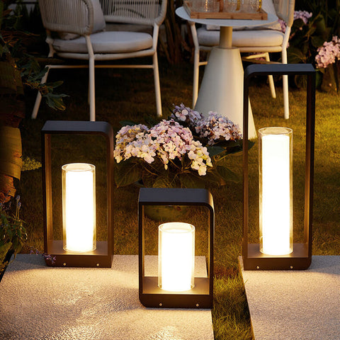 Solar Outdoor Lantern with Remote-Controlled Light for Patios and Gardens