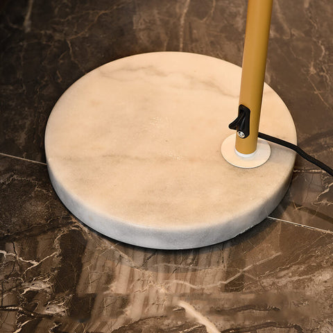Bamboo-Inspired Floor Lamp with Pleated Fabric Shade for Living Rooms