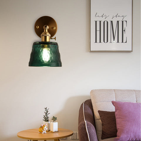 Adjustable Wall Sconce with Glass Shade
