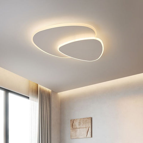 Geometric LED Flush Mount Ceiling Light for Bedroom and Living Room