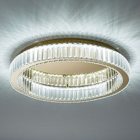 Crystal Ring LED Flush Mount Ceiling Light for Living Room Lighting
