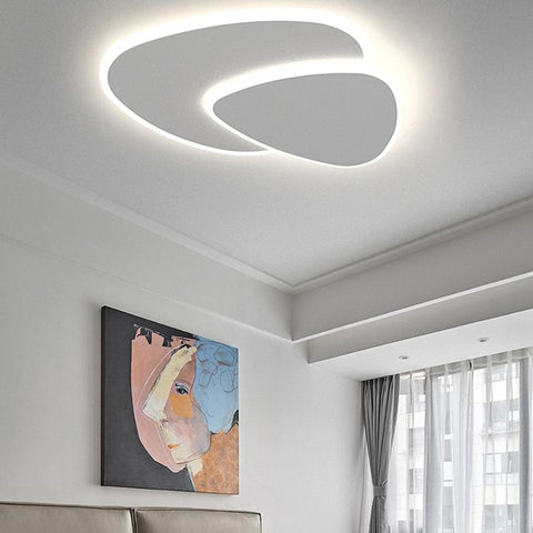 Geometric LED Flush Mount Ceiling Light for Bedroom and Living Room