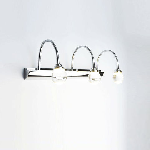 Adjustable Gooseneck Wall Light with Two or Three Light Heads for Indoor Spaces