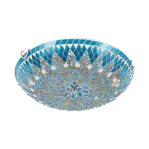 Tiffany-Style Mosaic Ceiling Light for Living Rooms and Dining Areas