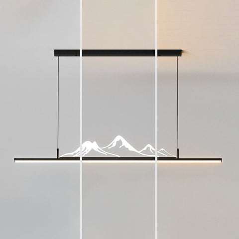 Mountain LED Linear Pendant Light for Dining Rooms, Offices, and Cafes
