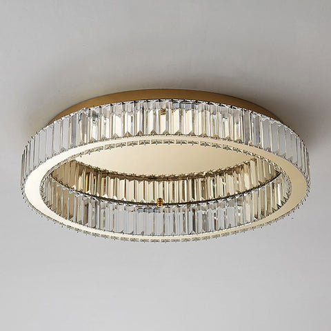 Crystal Ring LED Flush Mount Ceiling Light for Living Room Lighting