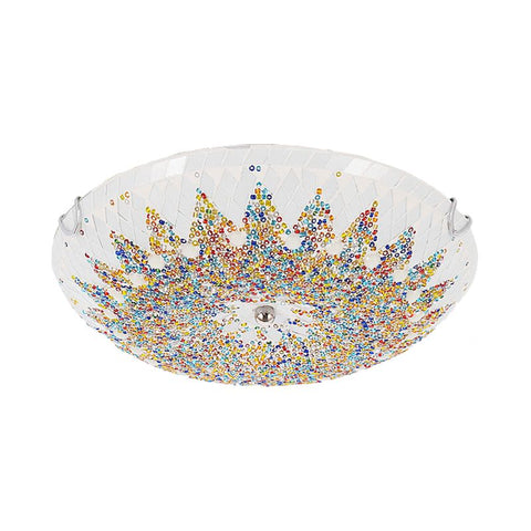 Tiffany-Style Mosaic Ceiling Light for Living Rooms and Dining Areas