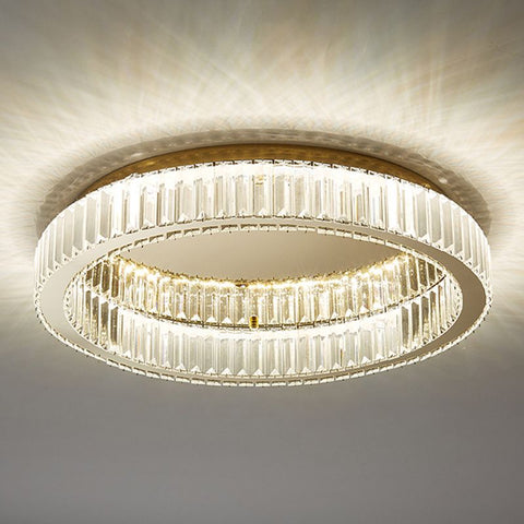 Crystal Ring LED Flush Mount Ceiling Light for Living Room Lighting