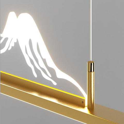 Mountain LED Linear Pendant Light for Dining Rooms, Offices, and Cafes