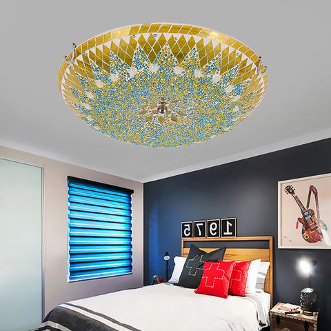 Tiffany-Style Mosaic Ceiling Light for Living Rooms and Dining Areas