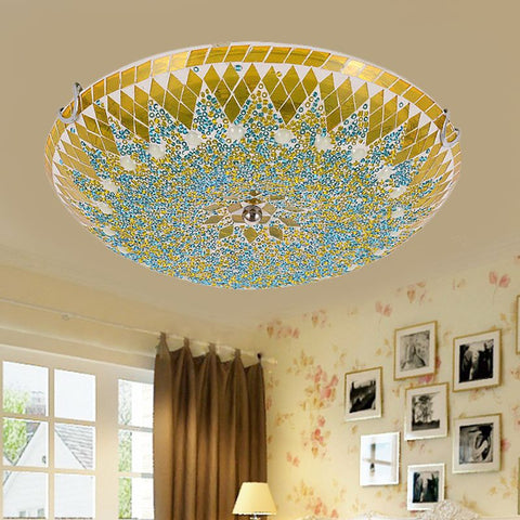 Tiffany-Style Mosaic Ceiling Light for Living Rooms and Dining Areas