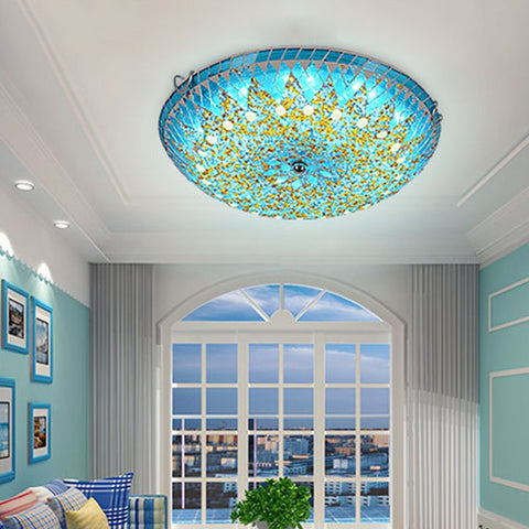 Tiffany-Style Mosaic Ceiling Light for Living Rooms and Dining Areas