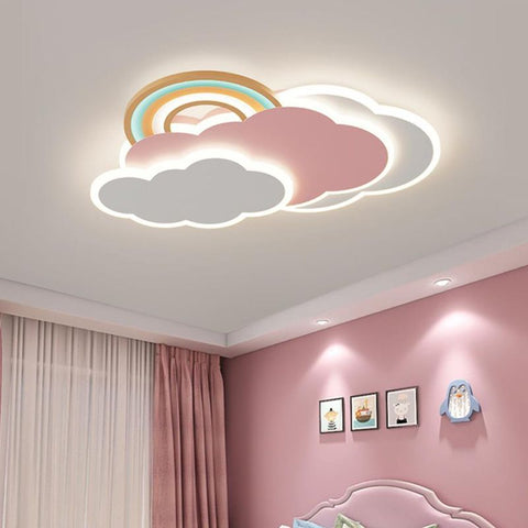 Kids' Cloud and Rainbow LED Ceiling Light for Bedrooms and Playrooms