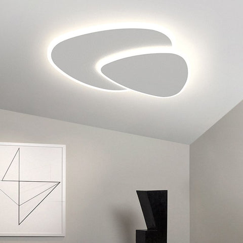 Geometric LED Flush Mount Ceiling Light for Bedroom and Living Room