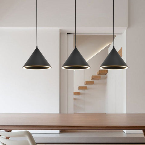 Minimalist Cone LED Pendant Light for Bedrooms and Modern Dining Areas