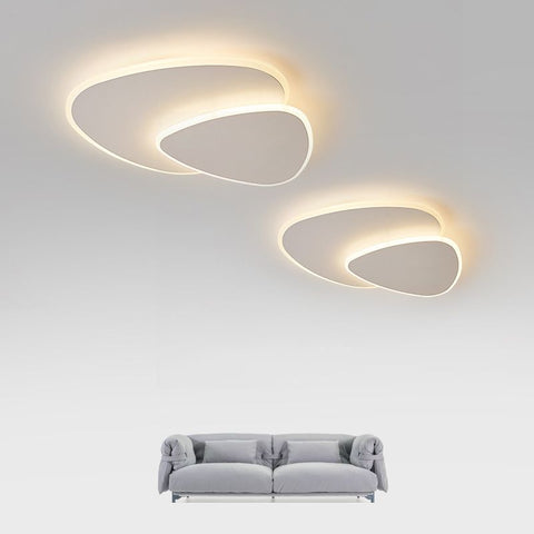 Geometric LED Flush Mount Ceiling Light for Bedroom and Living Room