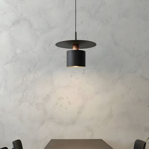 Pendant Light with Layered Metal Saucer Shade and Nordic Style