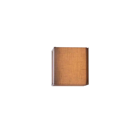 Wall Light with Textured Fabric Cube Shade
