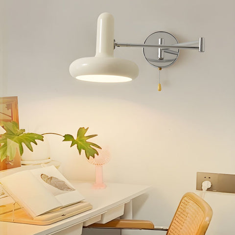 Iron Swing-Arm Wall Sconce with Directional Shade