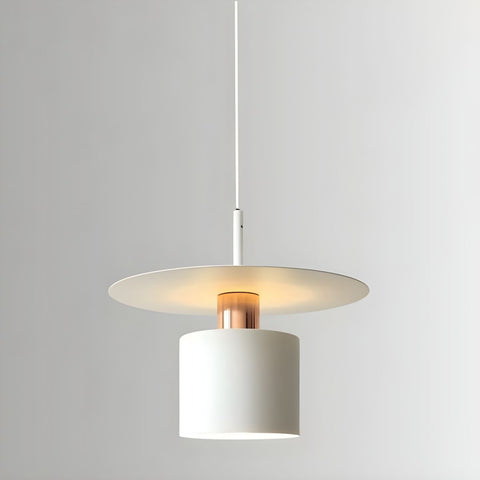 Pendant Light with Layered Metal Saucer Shade and Nordic Style