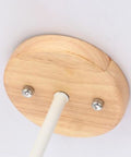 Geometric Wood Chandelier with Multiple Light Arms — product view