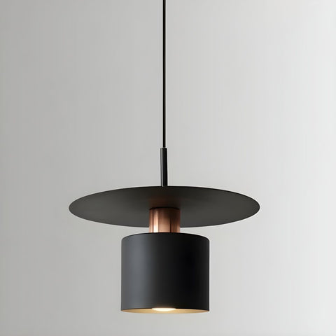 Pendant Light with Layered Metal Saucer Shade and Nordic Style