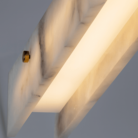 Linear Marble Pendant Light