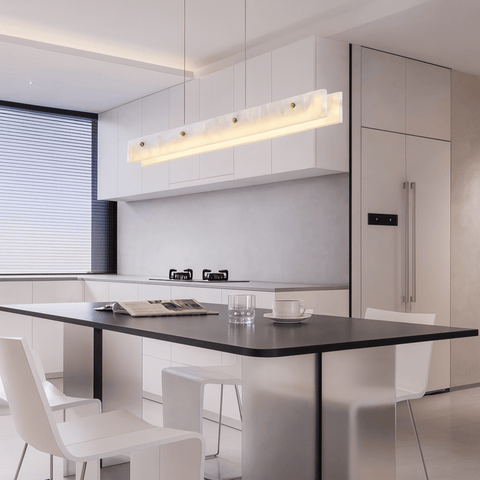 Linear Marble Pendant Light
