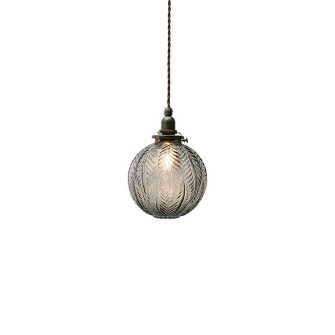 Lotus Textured Glass Globe Pendant Light