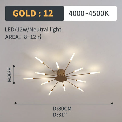 Starburst Multi-Arm LED Ceiling Light