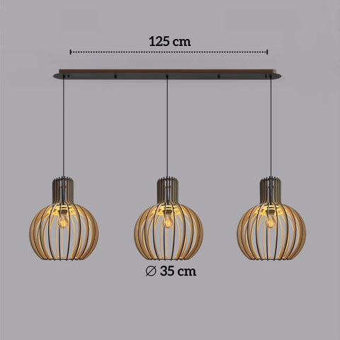 Scandinavian Wood Pendant Light for Kitchen Islands and Dining Rooms
