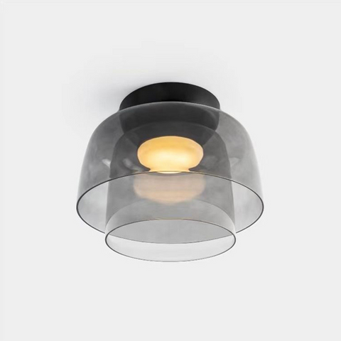 Modern Layered Glass LED Ceiling Light for Contemporary Living Spaces
