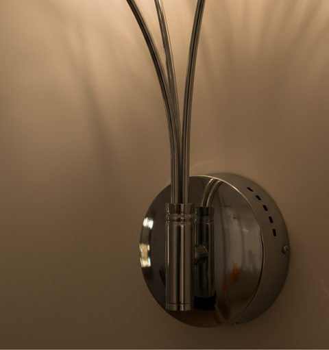 Wall Sconce with Dandelion-Shaped Crystal Clusters and LED Light