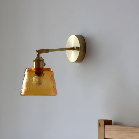 Adjustable Wall Sconce with Glass Shade