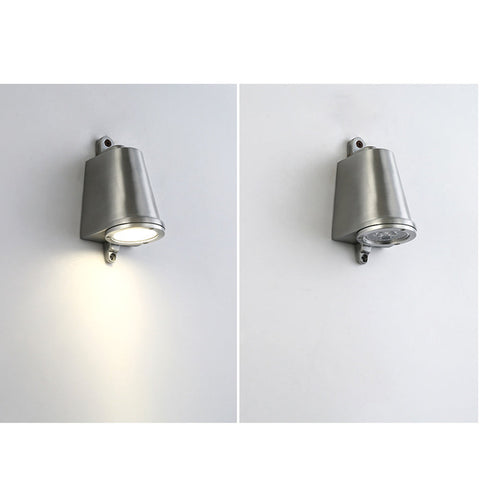 Outdoor Wall Light with Bell Shade and Focused LED Beam