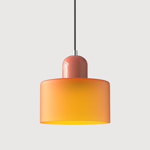 Retro Glass Pendant Light with Adjustable Cord for Ambient Lighting