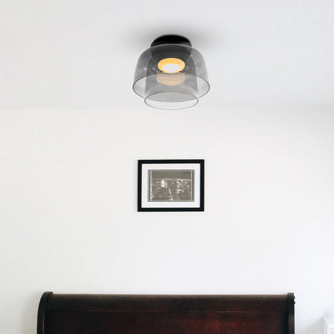 Modern Layered Glass LED Ceiling Light for Contemporary Living Spaces