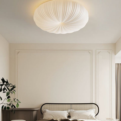 Pleated Dome LED Ceiling Light for Bedrooms, Dining Rooms, and Halls