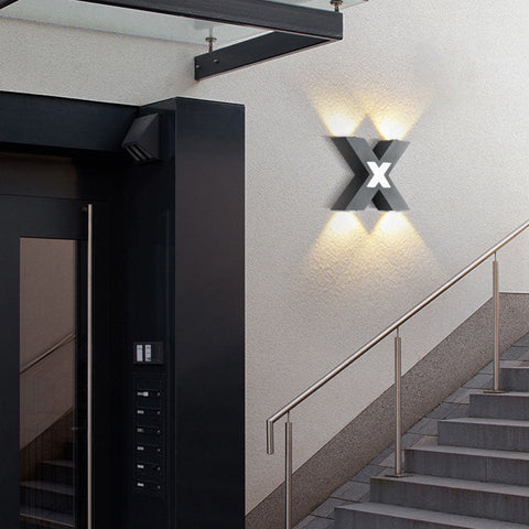 X-Design Outdoor LED Wall Light with Up-and-Down Beams