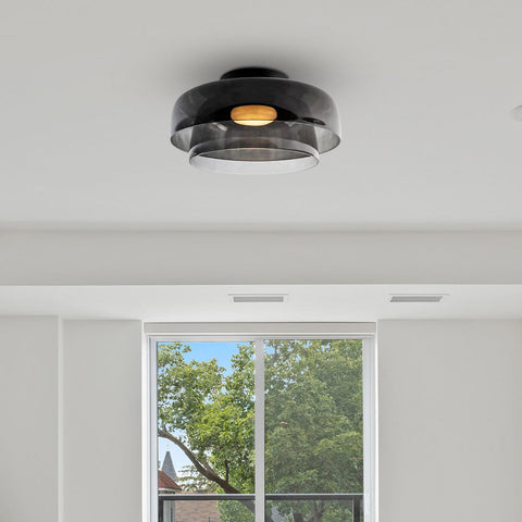 Modern Layered Glass LED Ceiling Light for Contemporary Living Spaces