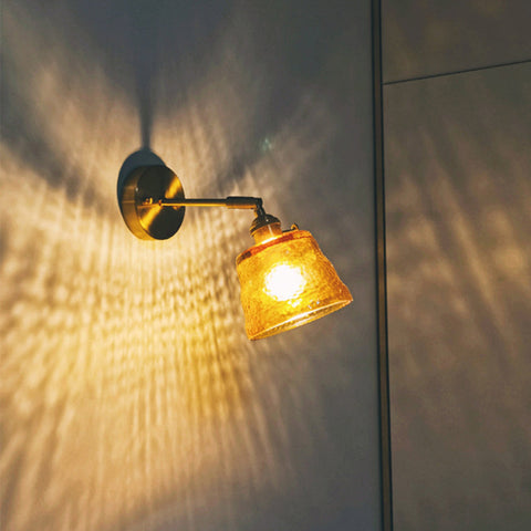 Adjustable Wall Sconce with Glass Shade
