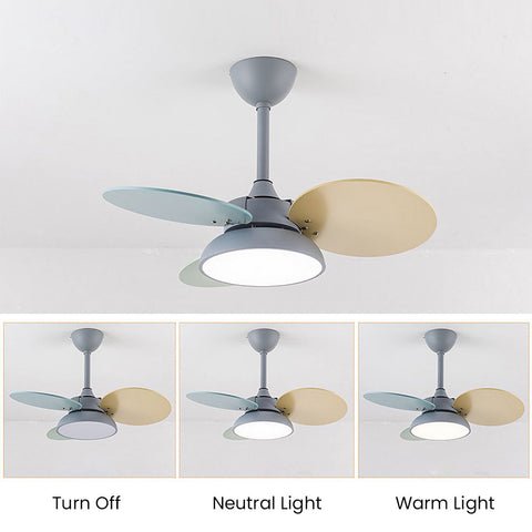 Ceiling Fan with Wood Blades and Integrated LED Light