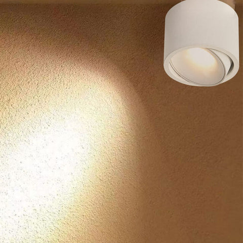 Adjustable Round LED Ceiling Spotlight with Focused Beam for Interiors